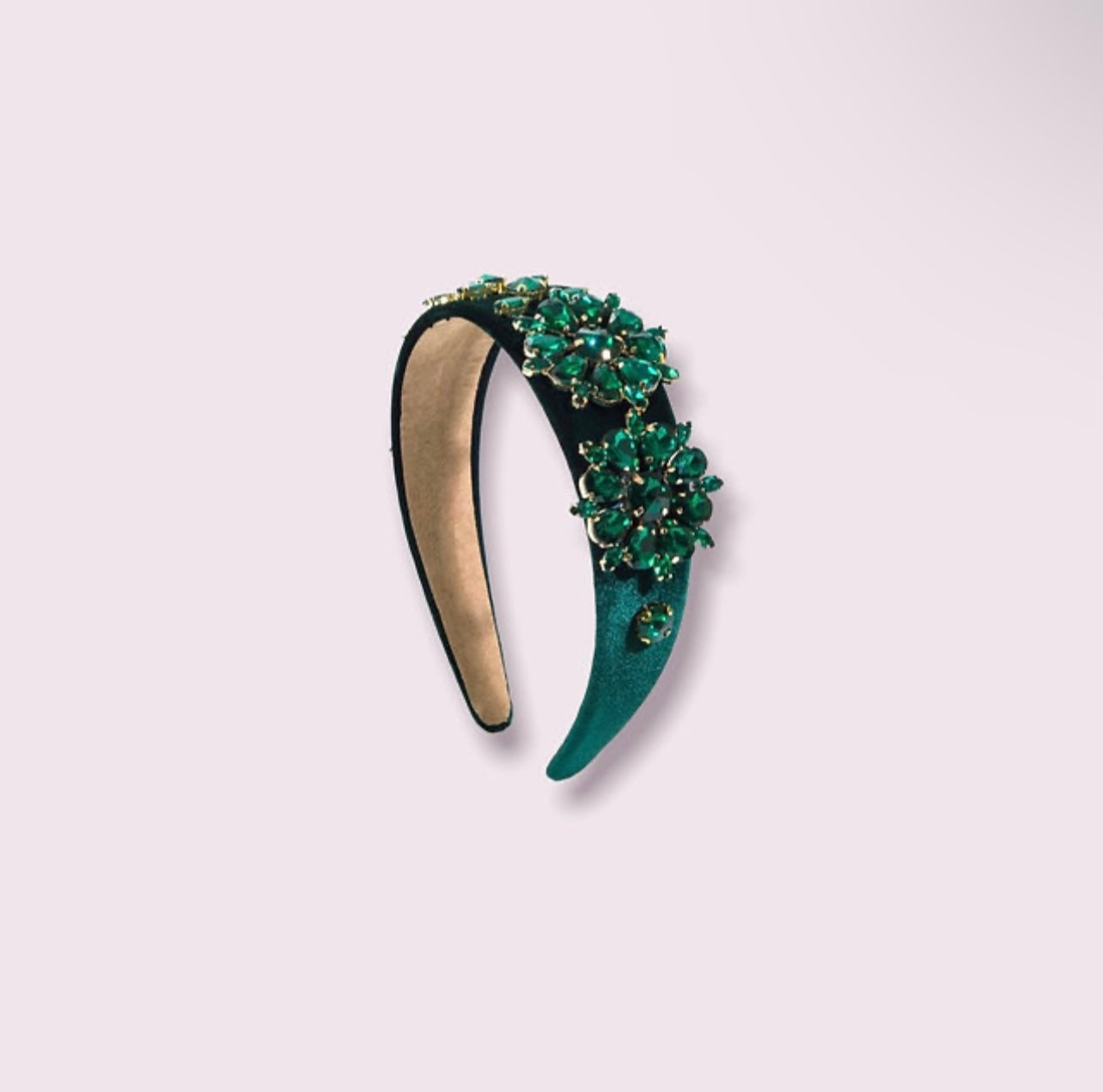 Green Headband With Gems