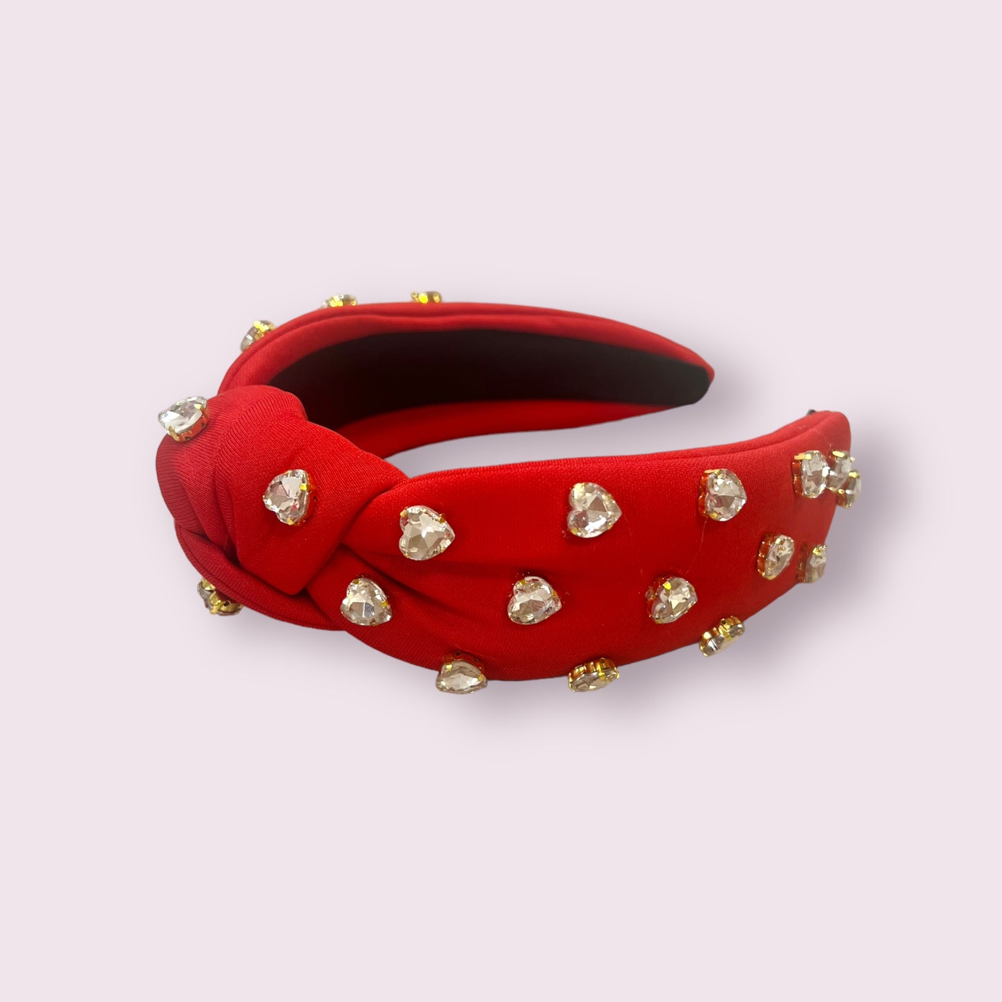 Red Heart Rhinestone Headband