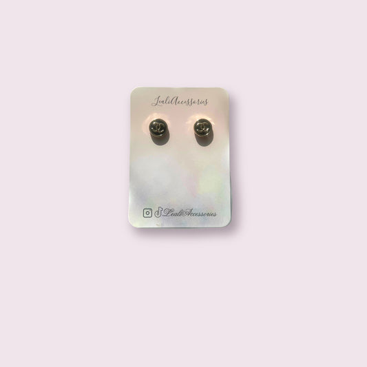 CC Small Button Earrings