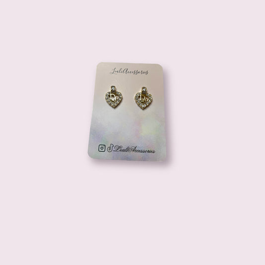 DD Gold Heart Earrings