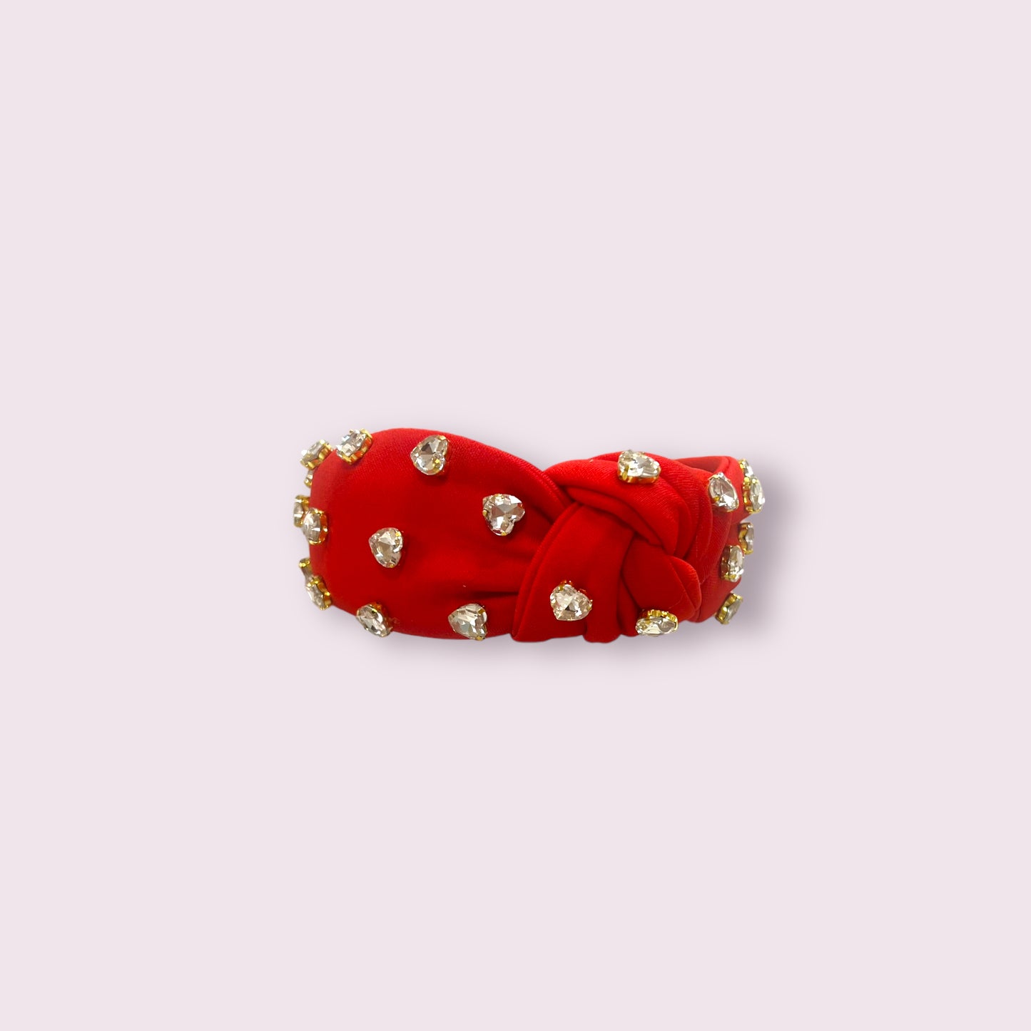 Red Heart Rhinestone Headband