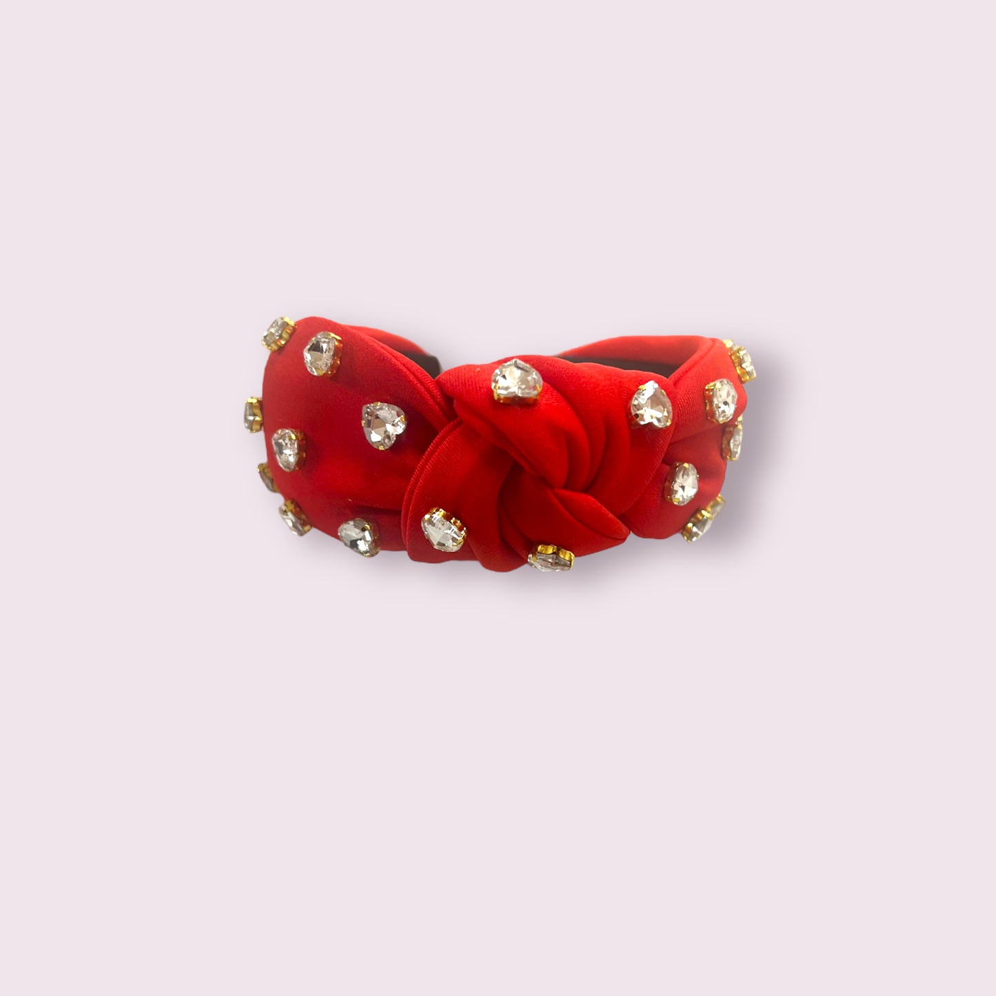 Red Heart Rhinestone Headband