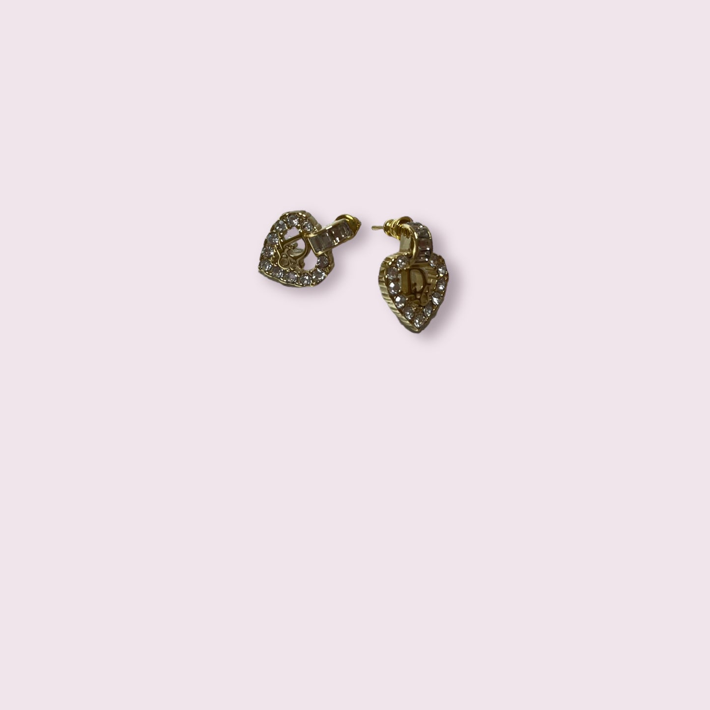 DD Gold Heart Earrings