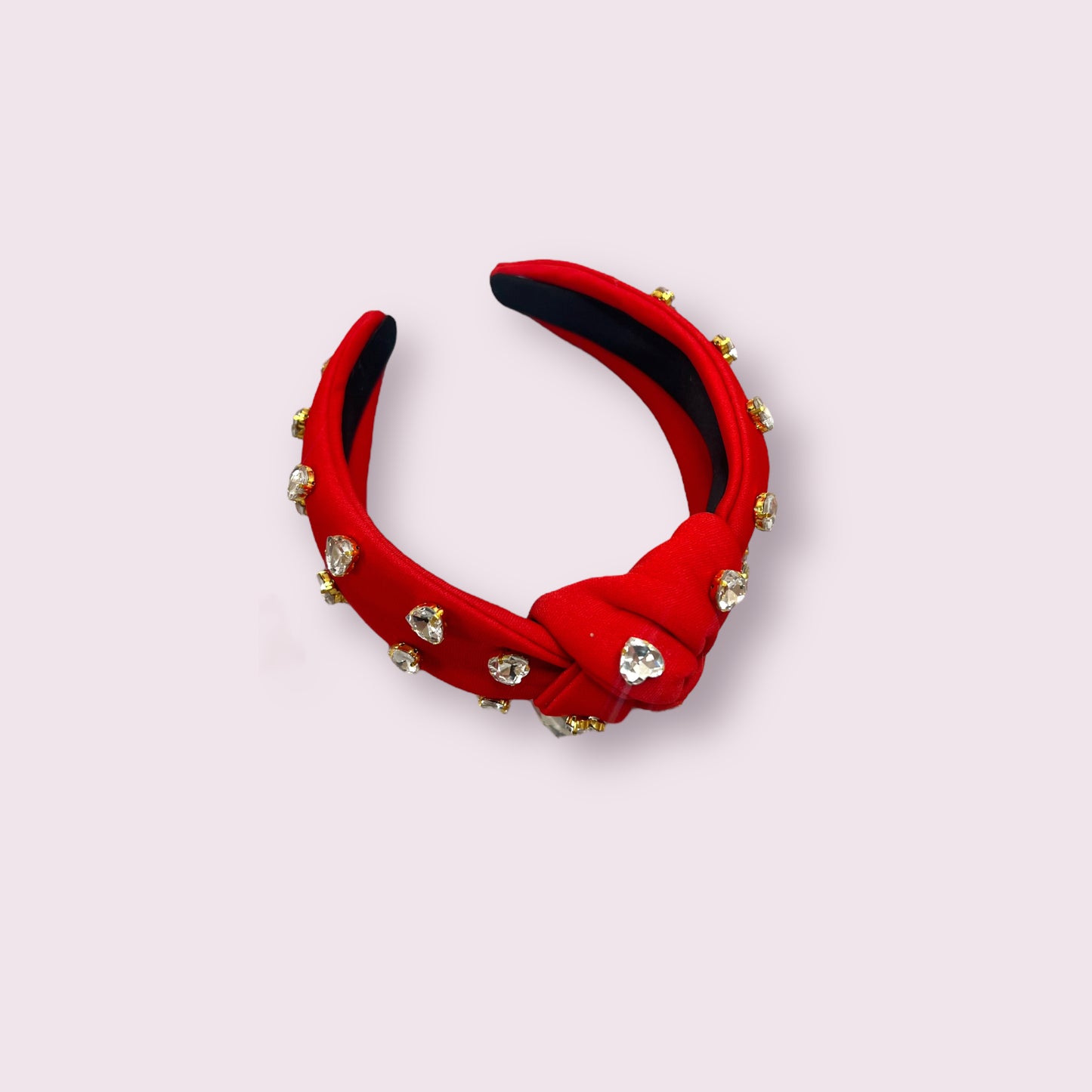 Red Heart Rhinestone Headband