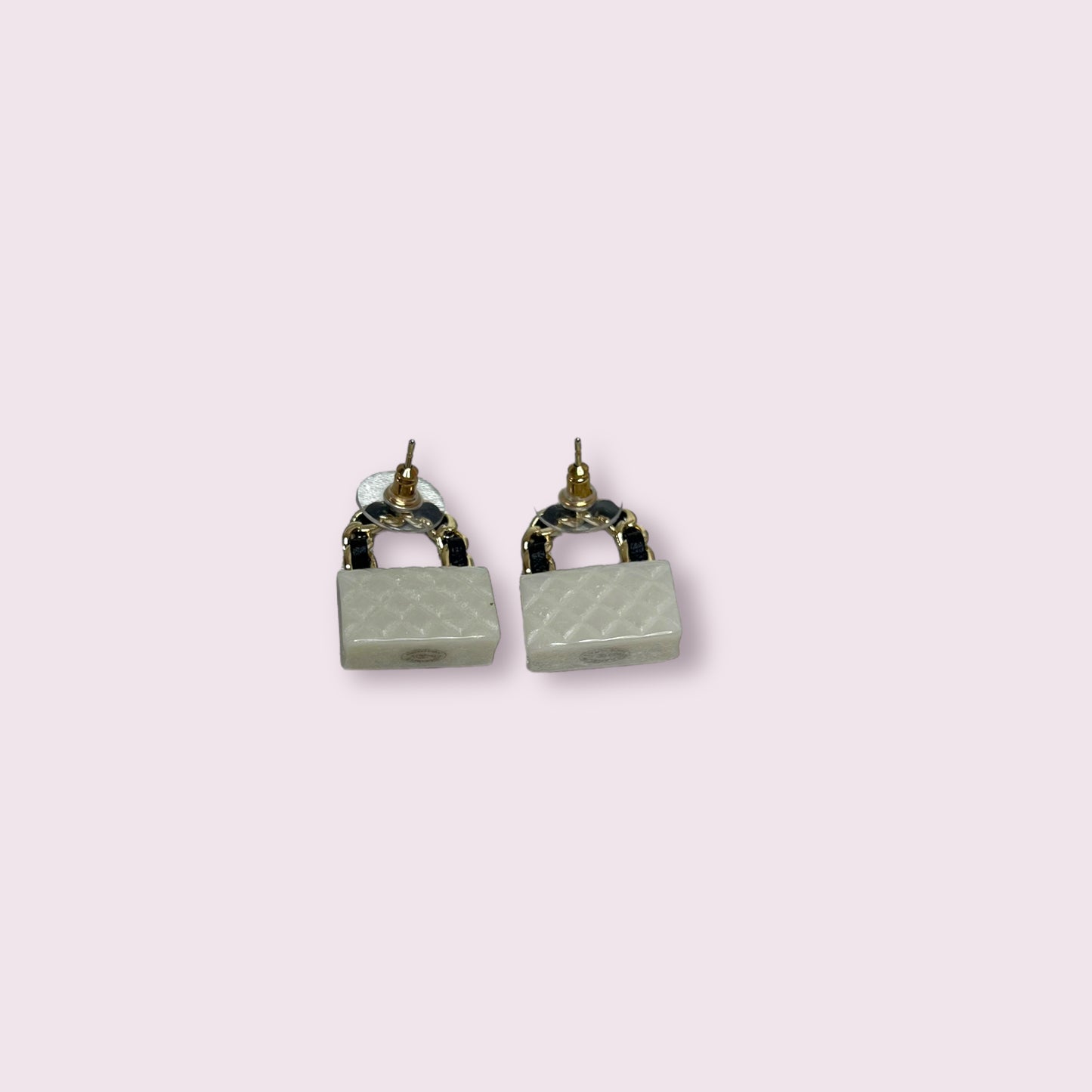 CoCo White Purse Earrings