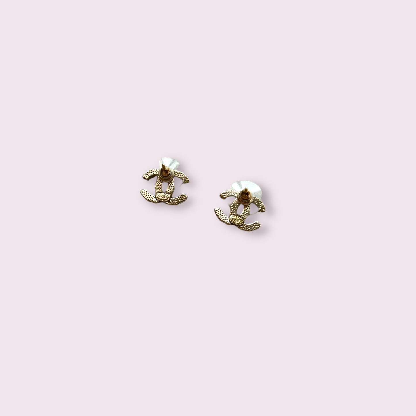 CC Small Rhinestone Earrings (Gold)