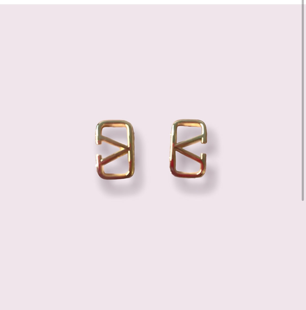 V Gold Earrings