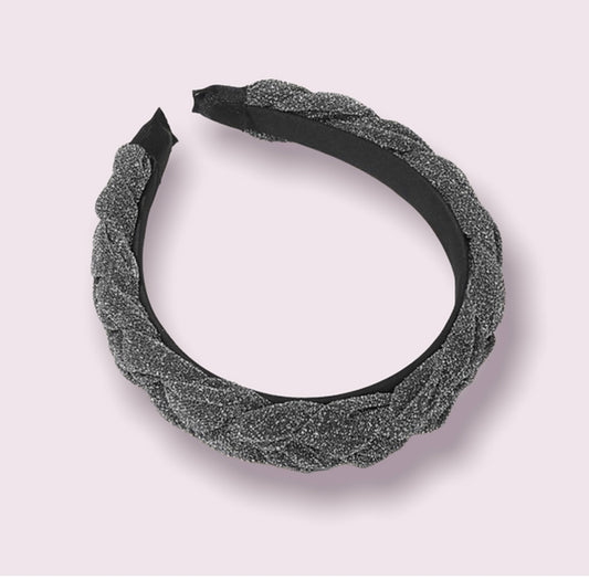 Silver Braided Padded Headband