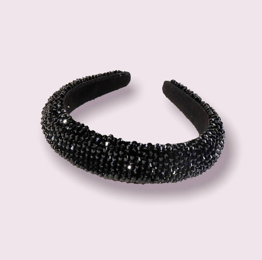 Black Beaded Headband